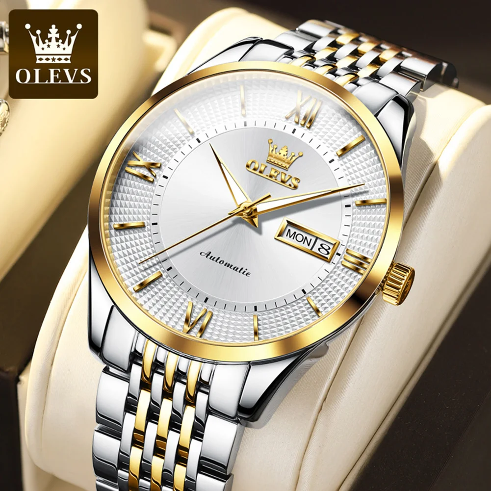 

OLEVS Top Brand New Men's Mechanical Watches CITIZEN MIYOTA 8200 Movement Sapphire 5Bar Waterproof Automatic Wristwatch for Men
