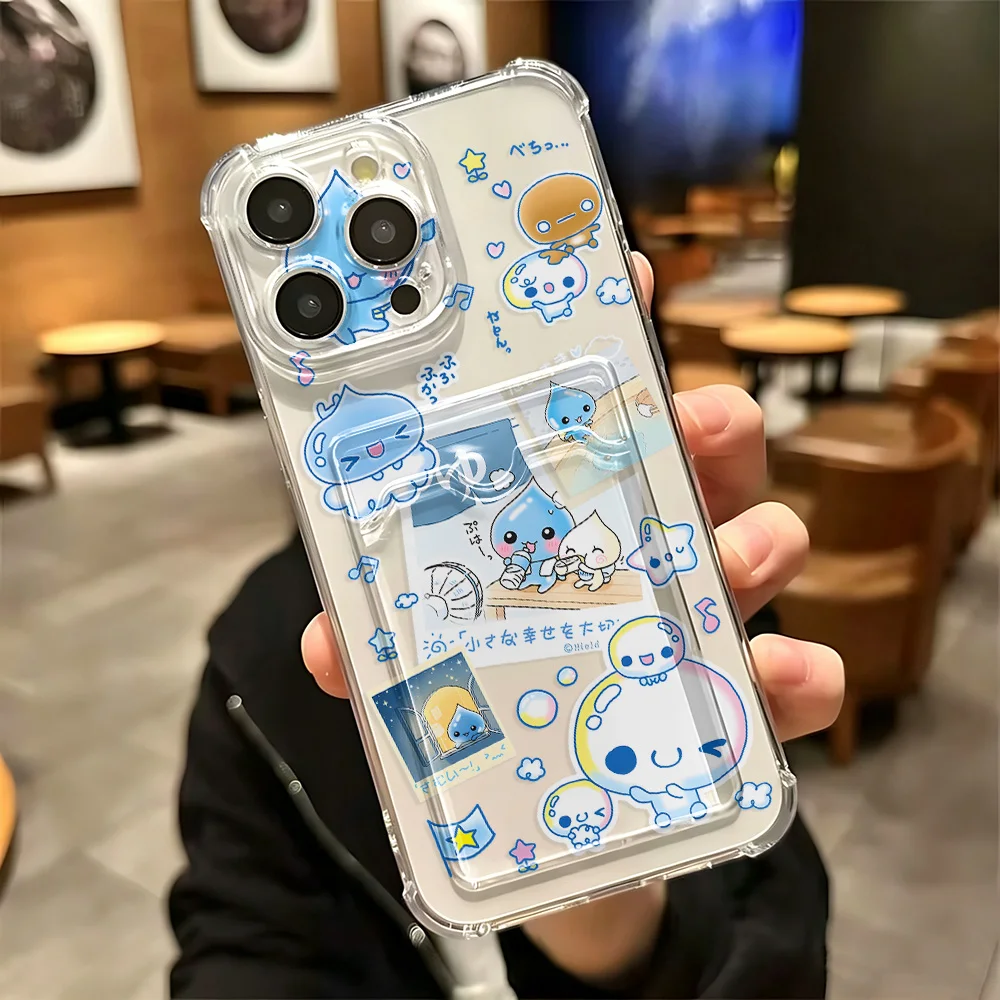 Фото Чехол-держатель для карт Joke Bear Qoos для Xiaomi Redmi 13C 12C 10C 9A 9C Note 14 13 12 12s 11 10 9 Pro Plus 4G 5G, противоударный прозрачный чехол. №4