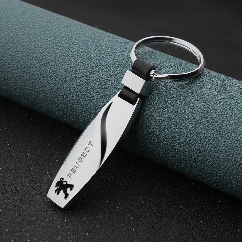 

Car Emblem Water Droplets Styling Keychain Key Ring Accessories For Peugeot 206 207 208 301 307 308 406 407 408 508 2008 607 306