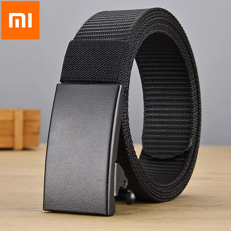 New Xiaomi Toothless Automatic Buckle Nylon Belt Men's Outdoor Leisure Breathable Canvas Belt Men's All-match Trousers Belt