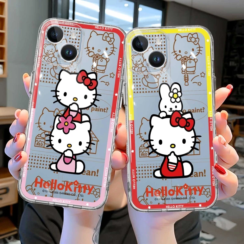 

Capinha For Apple iPhone 11 13 14 Pro Max XR 12 X XS Mini 12mini 13mini Hello Kitty Anime Cover Case
