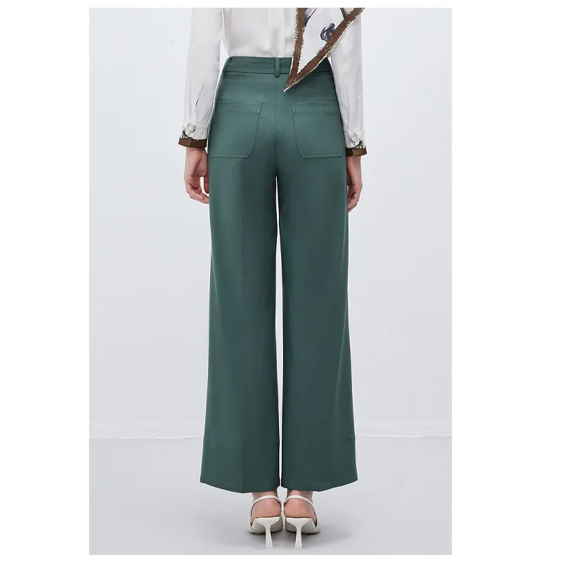 Светильник Роскошные атласные триацетатные женские укороченные прямые брюки