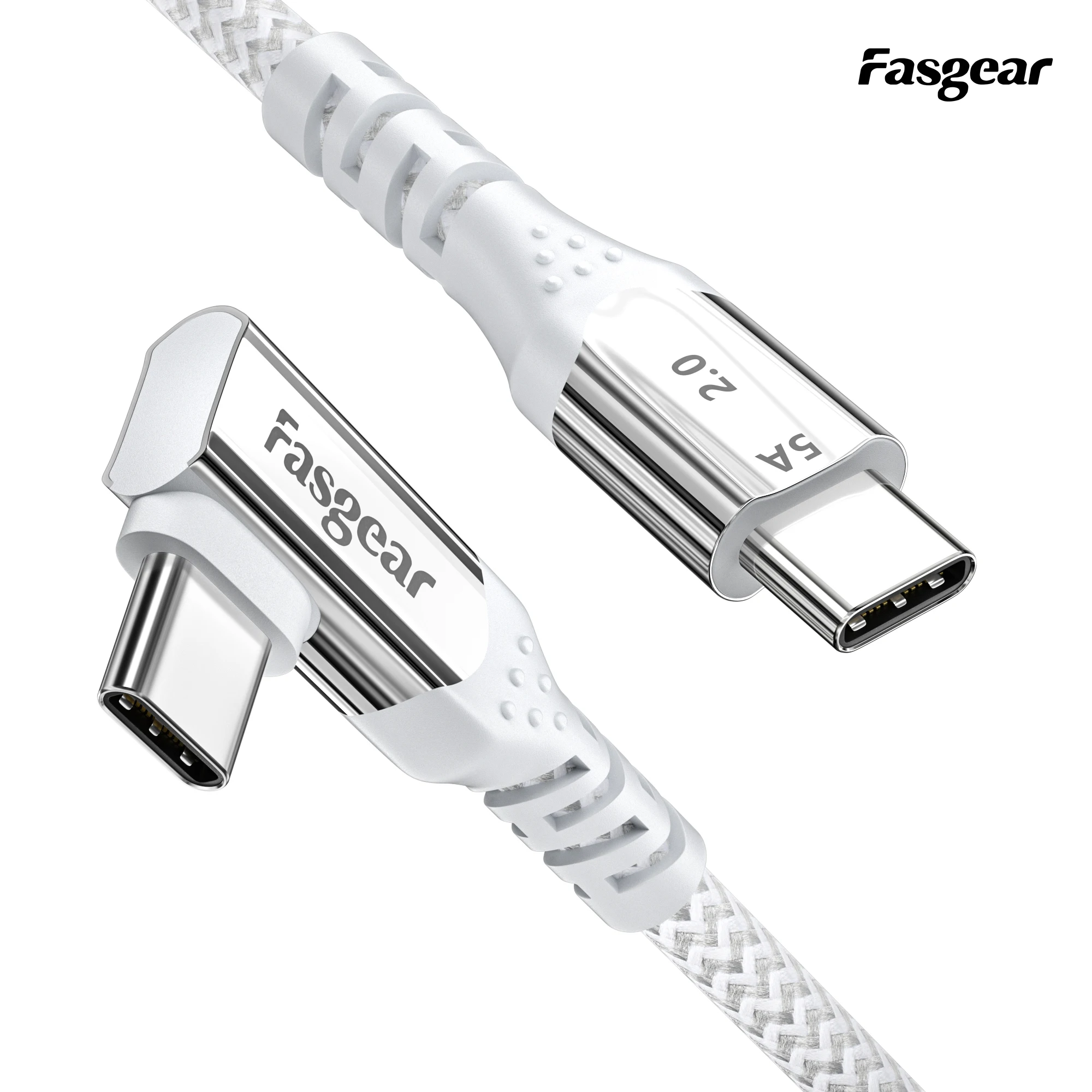 

Fasgear 100W USB C Cable 90Degree PD Fast USB Type C ChargeCord 480Mbps Data Cord For Xiaomi Samsung Huawei P30 P20 Macbook iPad