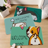 cartoon welcome entrance cat dog kitchen mat anti slip absorb water long strip cushion bedroon mat bedside area rugs