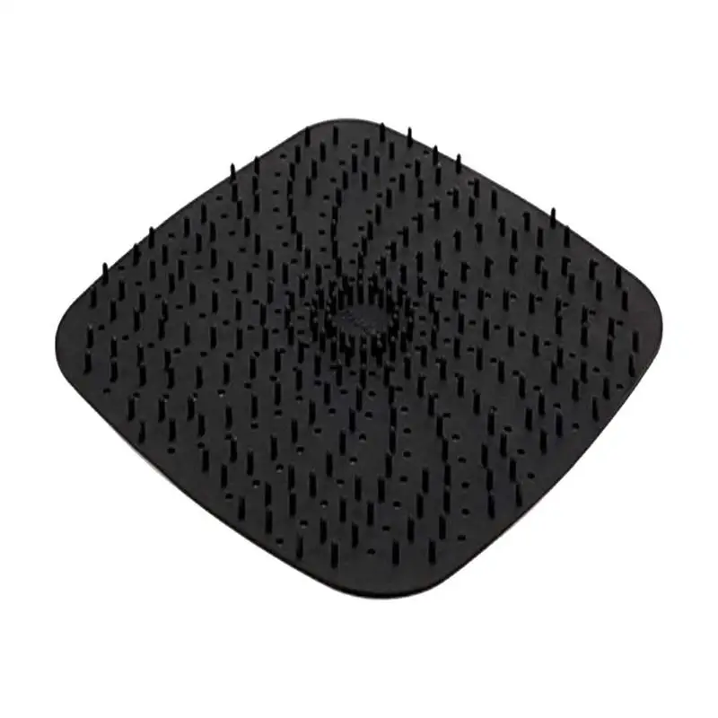 

8/9 Inch Reusable Silicone Mat Non-Stick Round Basket Mat Kitchen Accessory Square Liners Black Red