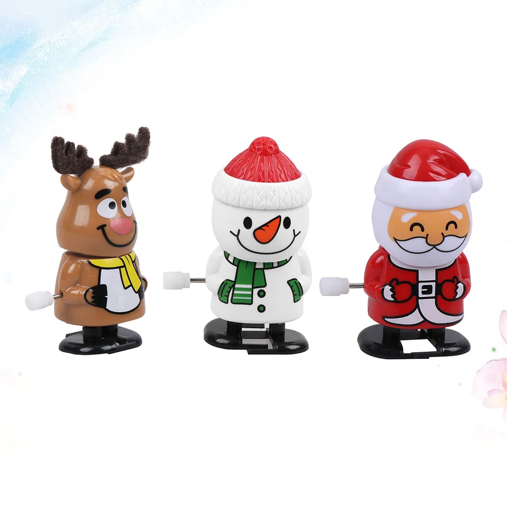 

Toys Windchristmas Santa Toy Clockwork Claus Snowmanreindeer Walking Penguin Party Favors Filler Cartoon Jumping Holiday Elk