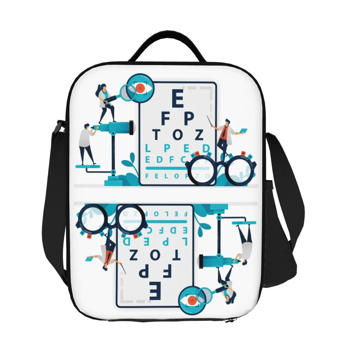 Изготовленная на заказ сумка для обеда Snellen Chart экзамена глаз женский холодильник