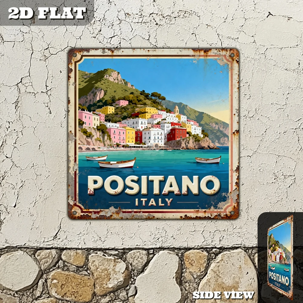 

Винтажная Итальянская Металлическая Вывеска 20x20 См, Ретро-декор Для Стен