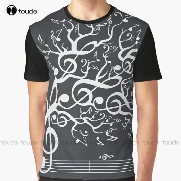

The Sound Of Nature In Motion - White Graphic T-Shirt Digital Printing Tee Shirts Streetwear Xxs-5Xl New Popular Unisex