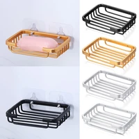 home bathroom accessories commodity shelf punch free soap holder multi purpose soap dish draining shelve wall mounted