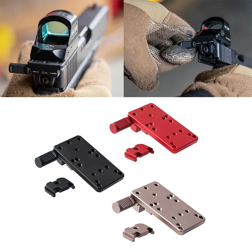 

Universal Glock Rear Sight Mount For RMR Docter ROMEO3 SRO Red Dot Sight Scope Reflex Mount Plate Base Gen 1-5 Glock 17-45