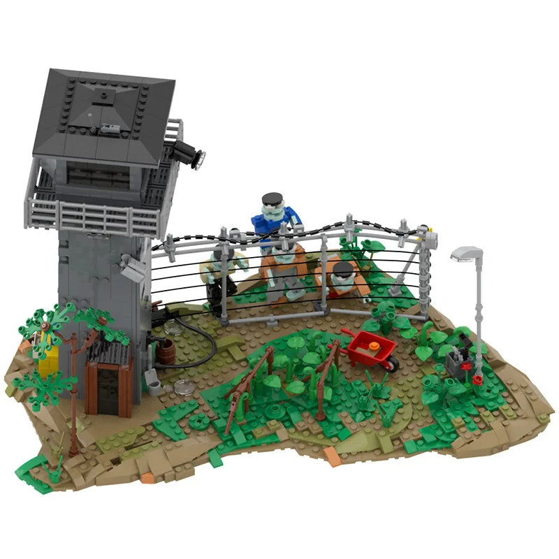 Строительные блоки: город мини-Хэллоуин зомби Ходячие мертвецы безопасный дом