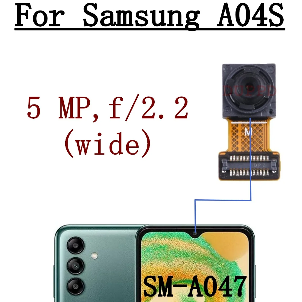 Передняя Задняя камера для Samsung Galaxy A04s SM-A047F A047M задняя широкая макро глубина