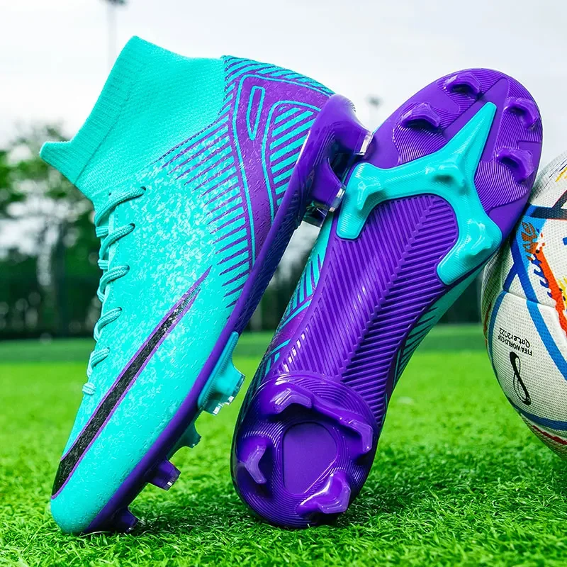 Новые высокие носки футбольная обувь для женщин большие размеры 35-47 мужские