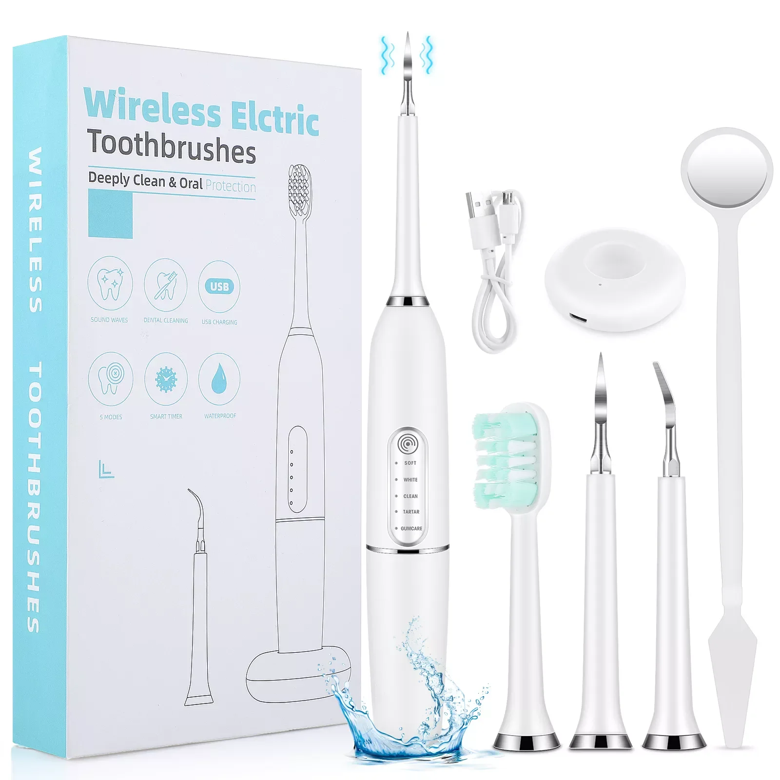 

Ultrasonic Dental Calculus Remover Teeth Cleaner Dental Cleaning Teeth Whitening Dental Scaler Tartar Remover Tool
