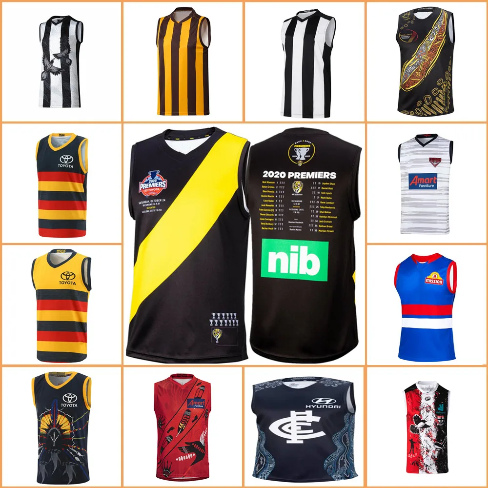 

RICHMOND TIGERS HOME PREMIERSHIP GUERNSEY GOLD SUNS GEELONG CATS ADELAIDE CROWS WEST COAST EAGLES CARLTON BLUE RUGBY JERSEY