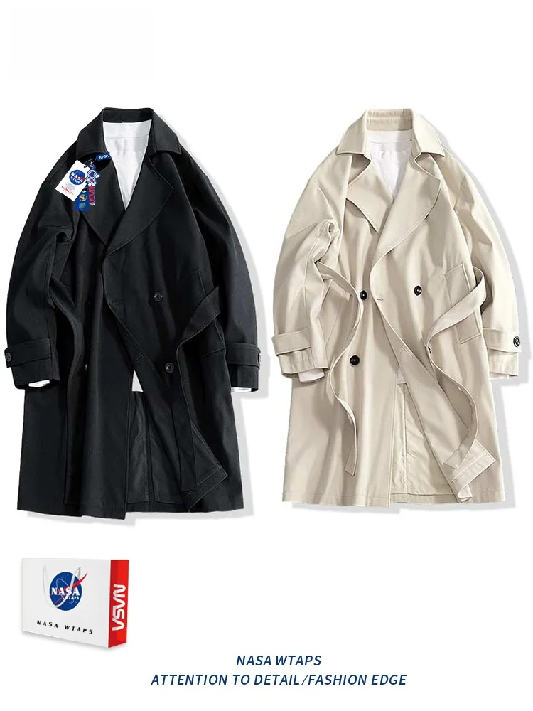  Мужской плащ Wtaps Верхняя одежда Весна и осень Модное свободное пальто средней