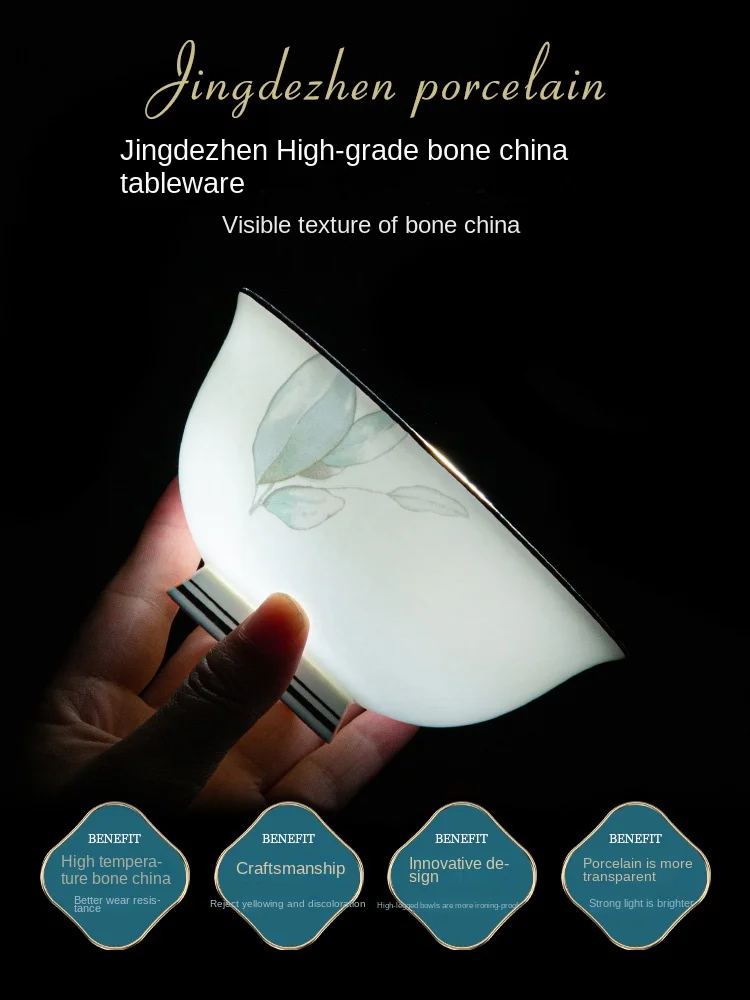 Набор посуды из костяного фарфора