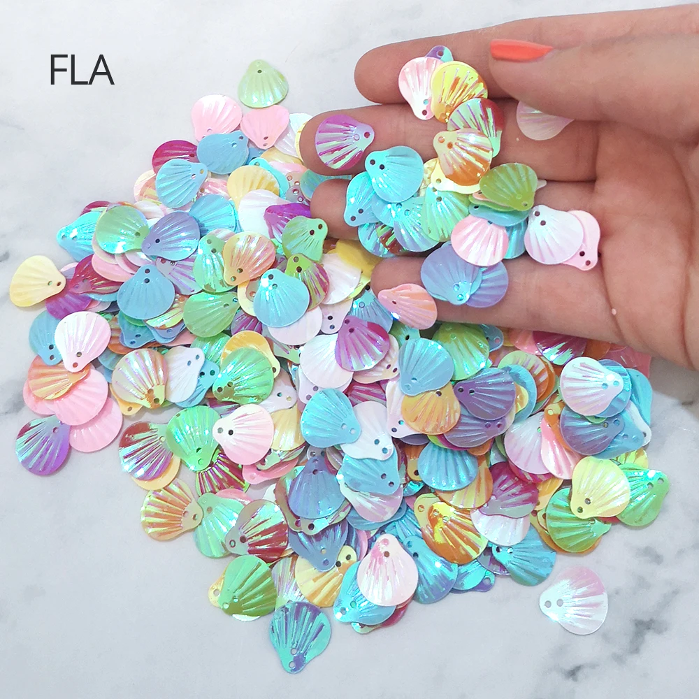 

20g/Bag 13-14mm Color Shell Sequins Glitter Paillettes for Nail Art Manicure Sewing Wedding Decor Confetti Accessories 20g