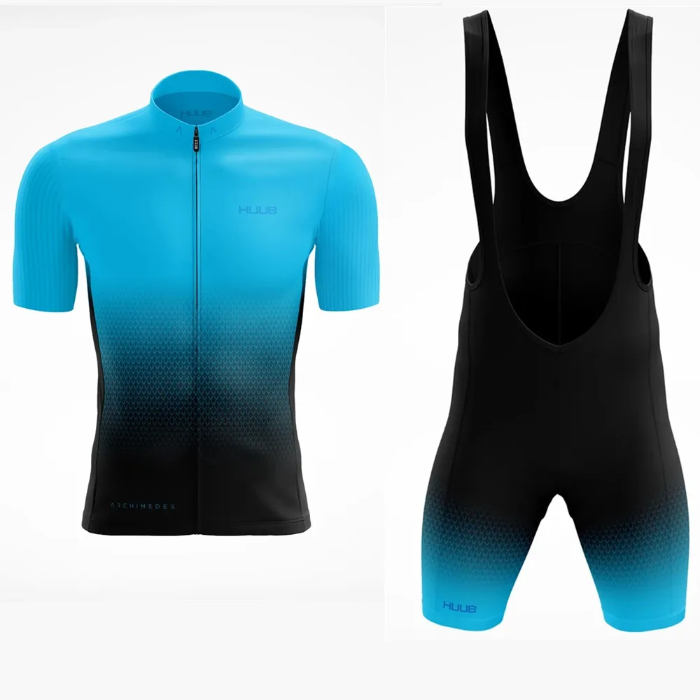 

Huub Men's Cycling Jersey Set Short Sleeve Mesh Quick Dry Shirt Maillot Ciclismo Hombre Triathlon Sprint Race Running Speed Suit