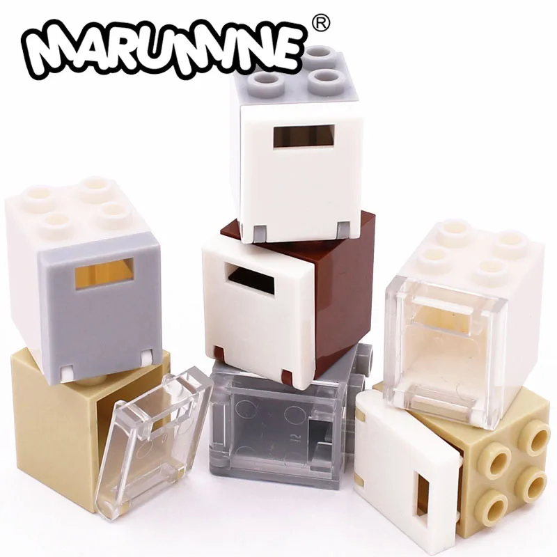 Marumine 4346 4345 контейнер коробка 2x2x2 дверь со слотом 30 шт. идея почтовый ящик Духовка аксессуары строительные блоки детали игрушки для детей