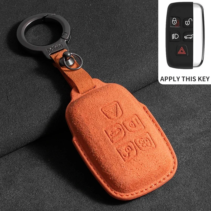 

Замшевый чехол для автомобильного ключа, защитный держатель для Land Rover Range Rover Sport Velar Evoque Freelander2 Discovery, аксессуары