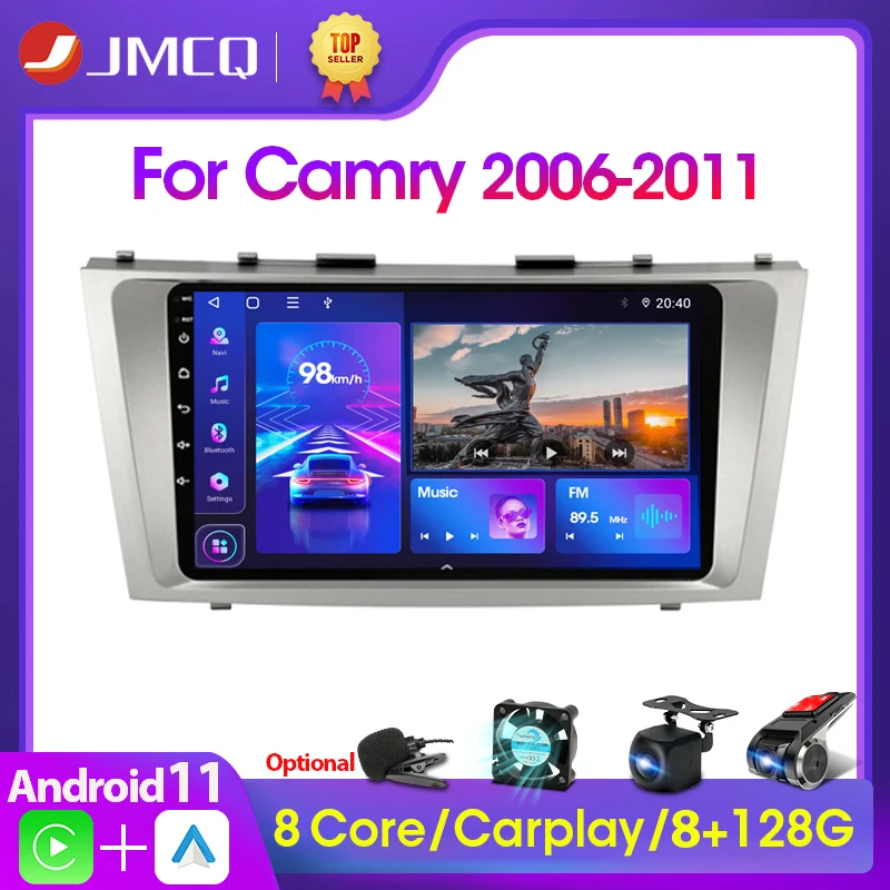 $86.19 JMCQ Android 11 4G DSP CarPlay Car Radio Multimidia Video Player Navigation GPS For Toyota Camry 40 50 2006-2011 2 din dvd