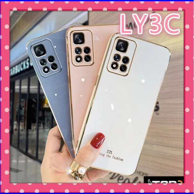 

Чехол LY3C для Redmi 10 / Note 8 / Poco M4 Pro 5g / Redmi 9A / 9 / 9C/9T, мягкий силиконовый гальванический чехол с прямыми краями