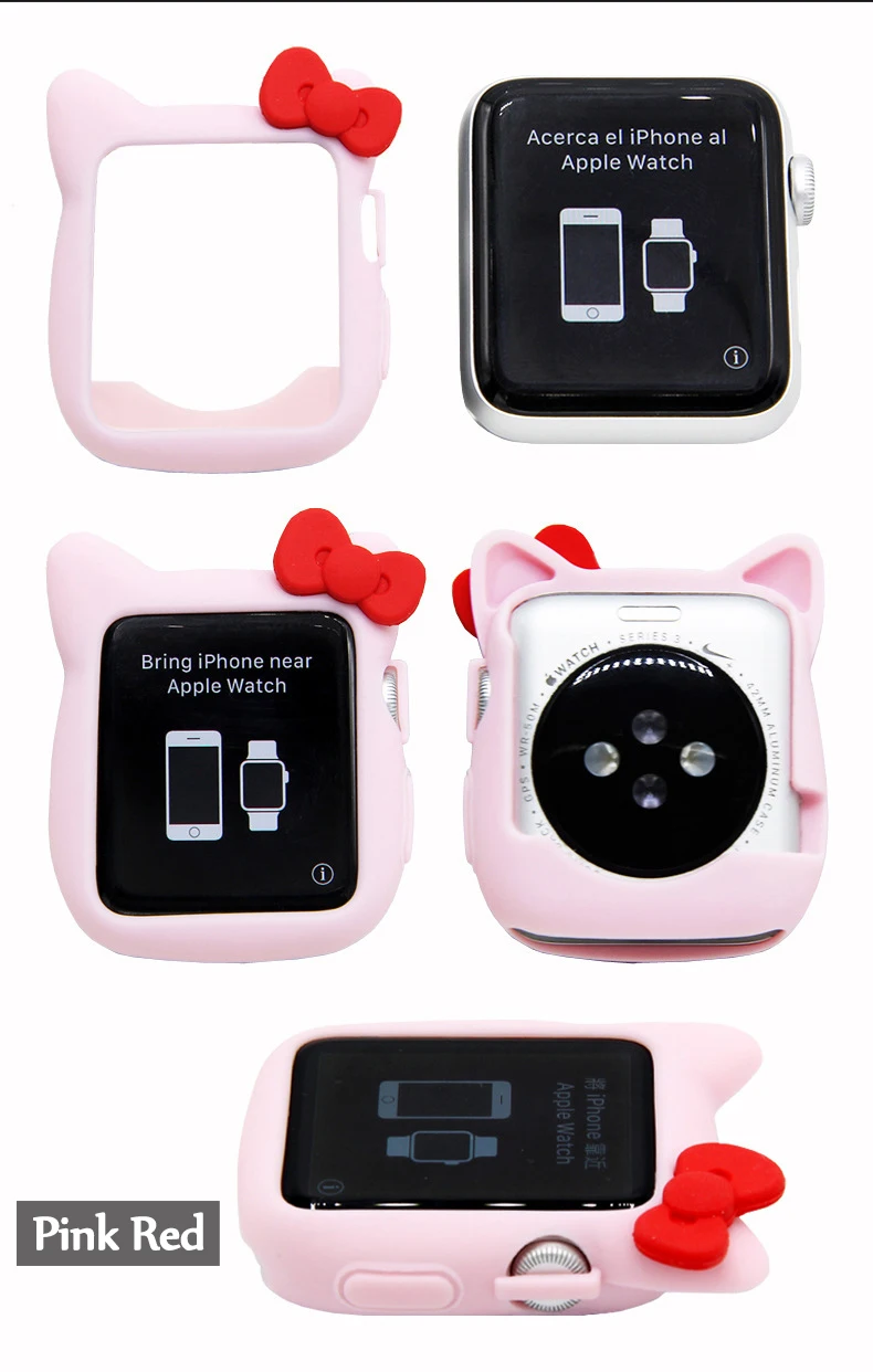 Cute Cartoon Women Soft Silicone Cover Bumper for Apple Watch 8 7 41 45mm Protective Case for IWatch 6 5 4 se 40 44mm 38 42mm