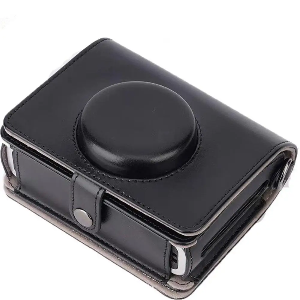 

Camera Bag Compatible For Instax Mini Evo Pu Leather Retro Digital Photography Camera Bag With Shoulder Strap