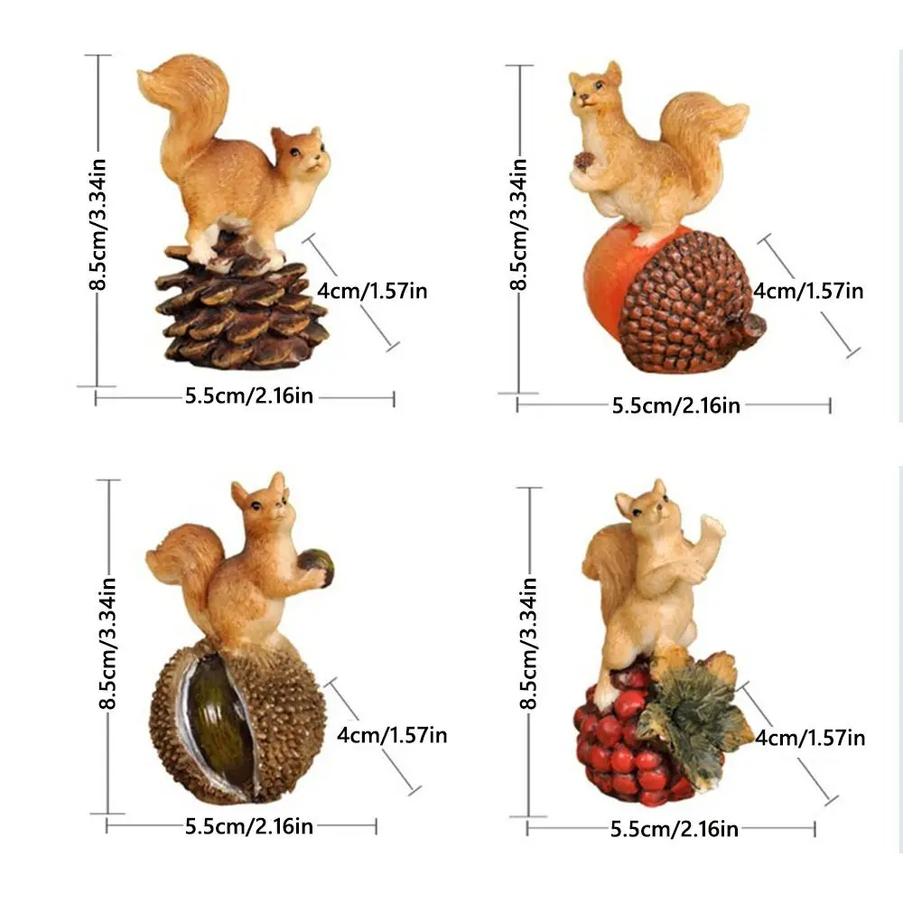 Модель в виде белки искусственное украшение скульптура животного из смолы для