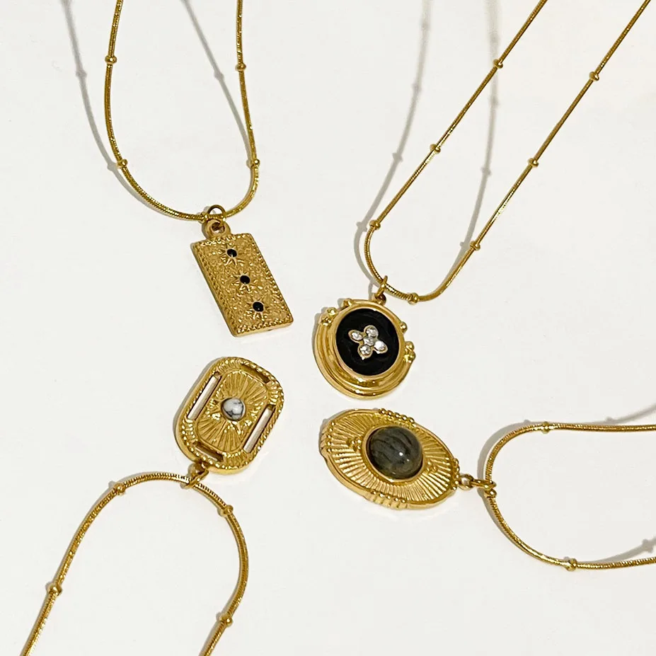 

Ожерелье с подвеской-монеткой женское из нержавеющей стали