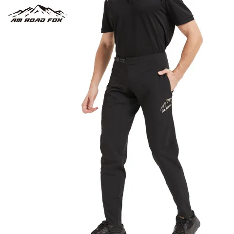 Мужские брюки для велоспорта AM ROAD FOX, черные велосипедные штаны для мужчин, брюки для мотокросса 2024