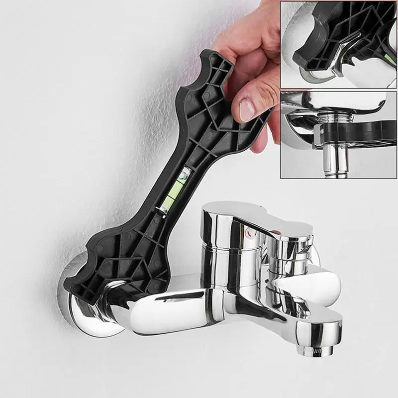 

Новинка, многофункциональный регулируемый пластиковый ключ для ванной, ручной инструмент с спиртовым уровнем, сантехнические инструменты, гаечный ключ, инструменты для ремонта