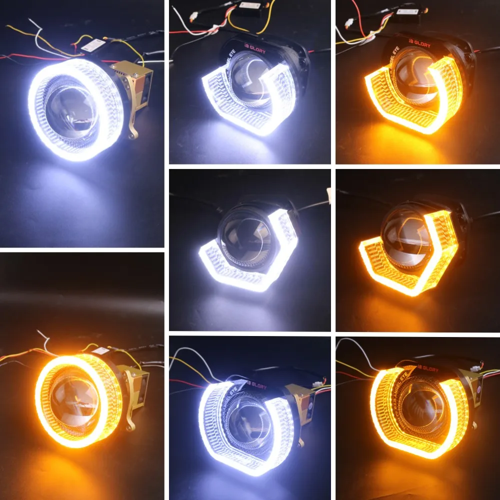 SANVI 2 5 дюйма S6 Bi светодиодная фара с линзой проектора H4 H7 9005 9006 Авто ангельскими