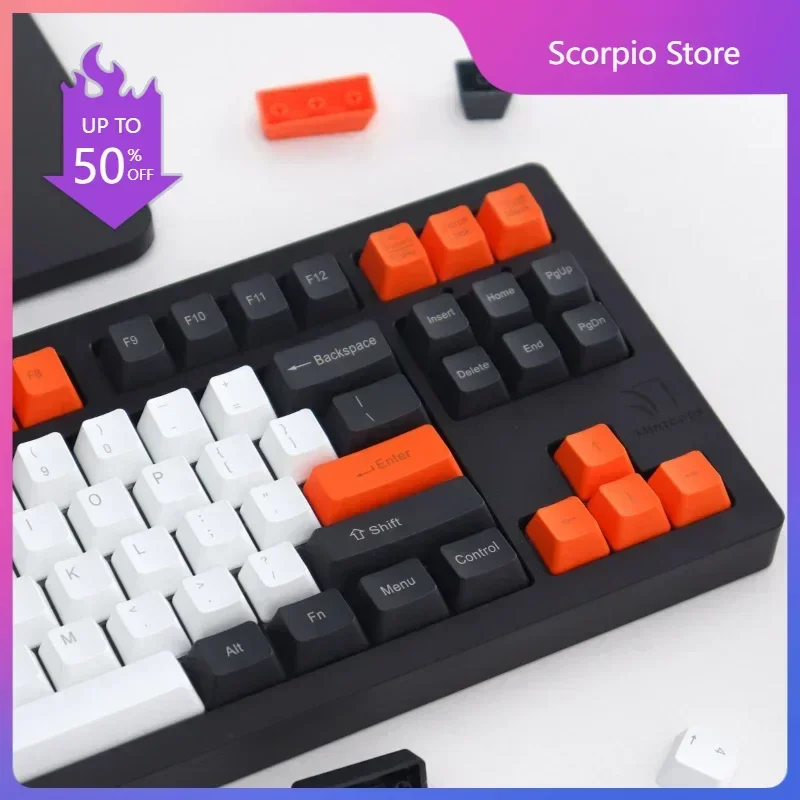 GMK 108-клавишный набор серо-белых колпачков в стиле ретро изготовленные на заказ