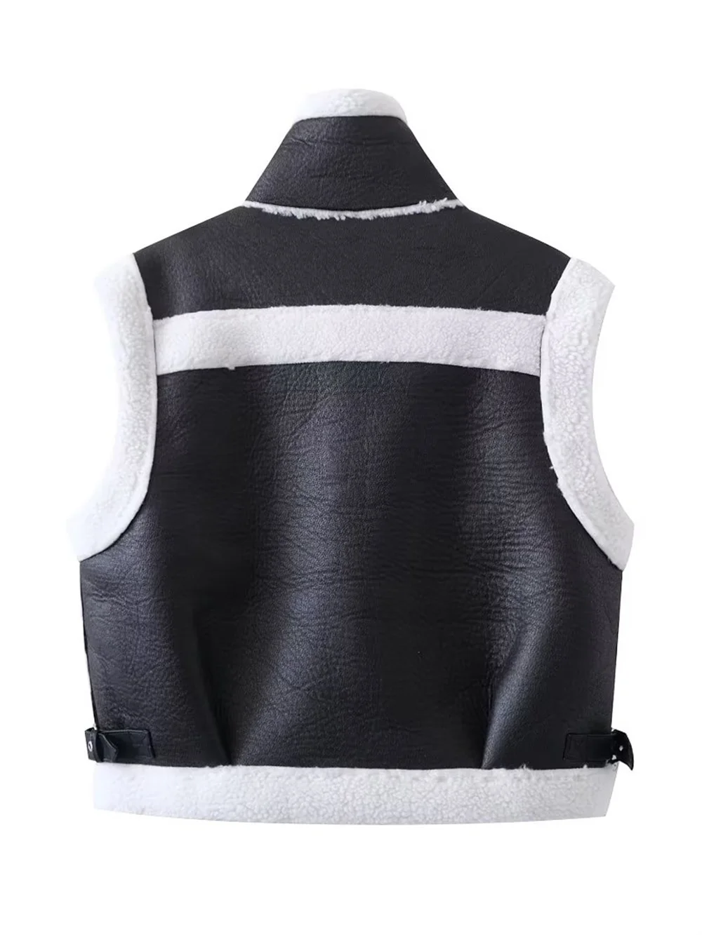 Женский жилет из искусственной кожи ZACK RAIN осенняя модная женская Повседневная