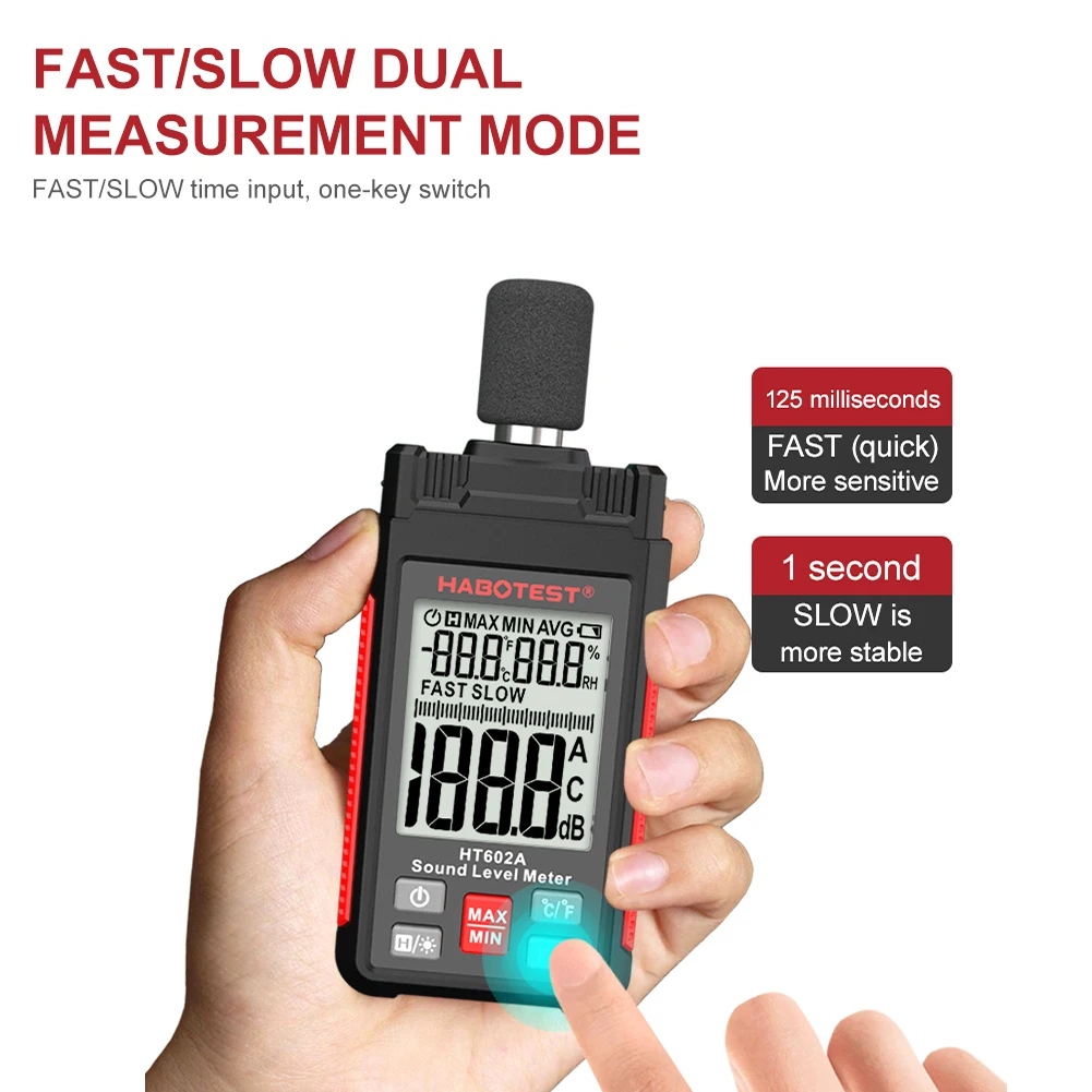 

1Pc LCD Digital Sound Level Meter Noise Tester Handheld Decibel Detector Audio Sound Level Monitor Measuring Range 30-130dB