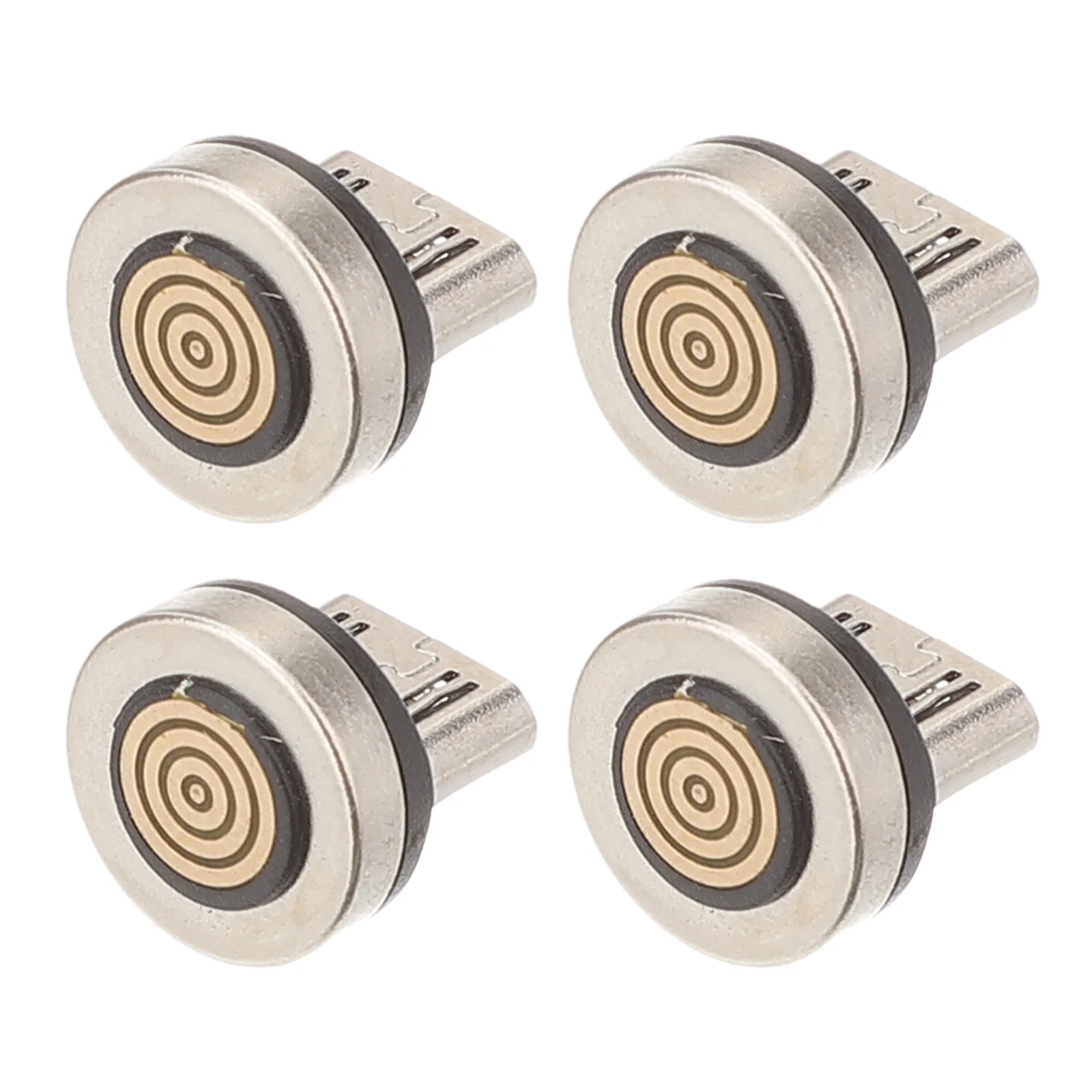 

4 Pcs Phone Charging Cord Cable Magnetic Head Connector Tip Micro USB Adapter Cell 1X1X1.2CM Metal