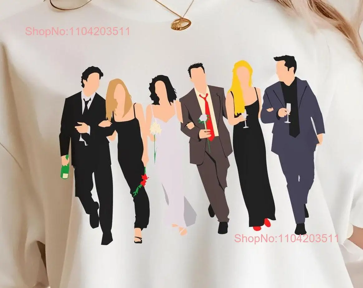 Friends Silhouettes T Shirt best friend gift jennifer aniston matthew perry lisa kudrow david schwimmer matt leblanc courteney