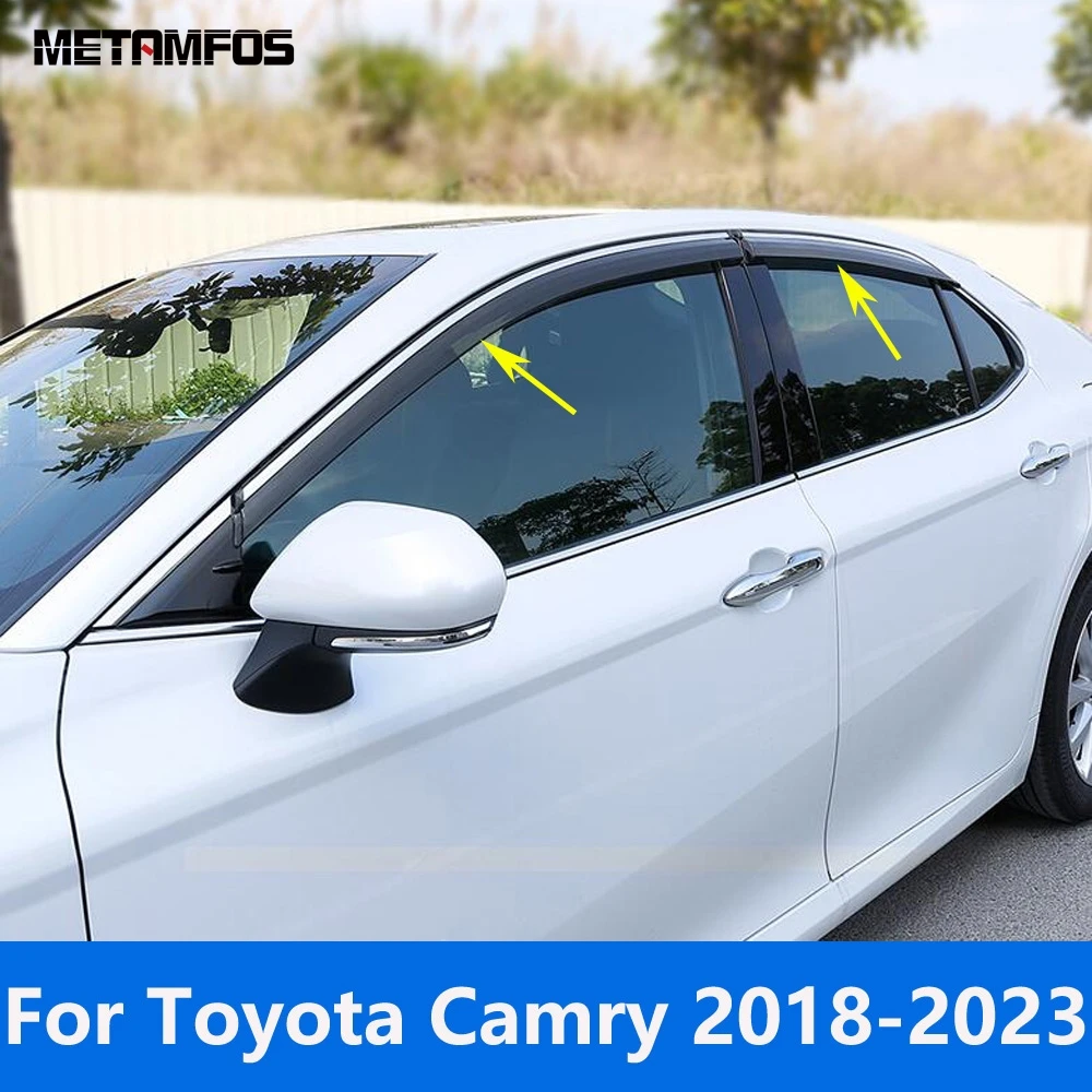 

For Toyota Camry 2018-2021 2022 2023 Window Visor Wind Deflector Vent Sun Shade Rain Guard Shield Awning Shelter Car Accessories