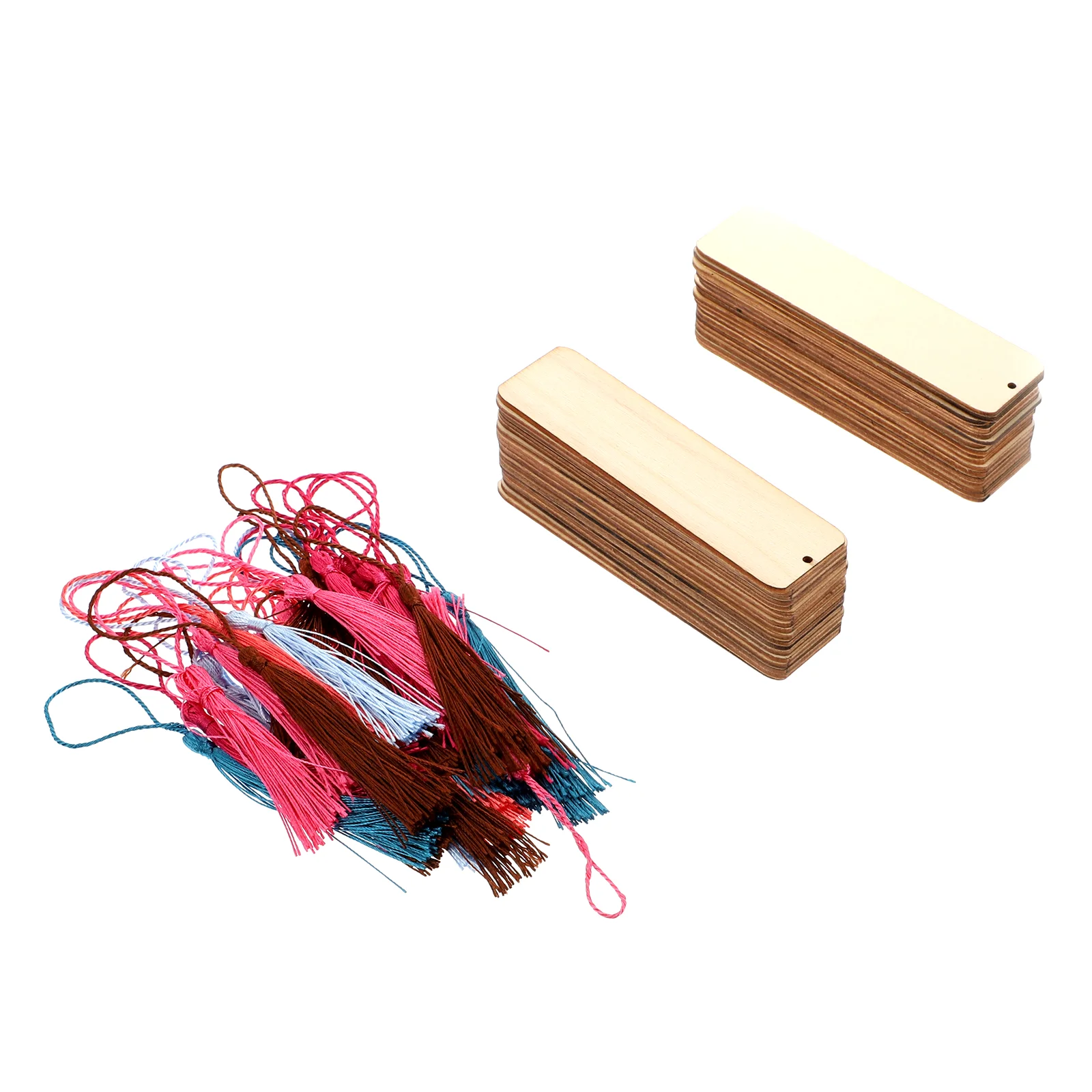 

1 set of DIY Page Markers Wooden Unfinished Hanging Bookmarks