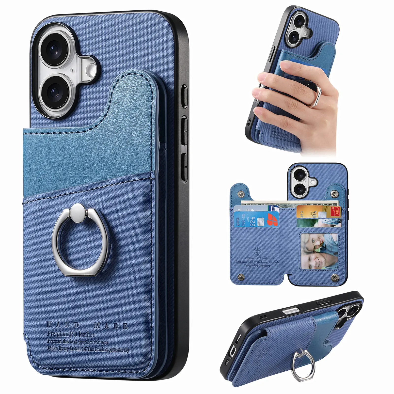 Чехол-кошелек с кольцом на палец для Funda Samsung Galaxy Buddy 3 2 Quantum5 4 Wide6 5 Jump3 5G RFID-блокировка, держатель для 5 карт, чехол для телефона (art.: 3920cd7488ce9) - 3920cd7488ce9