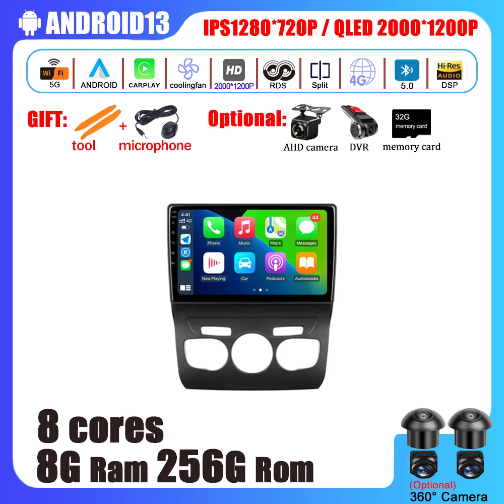 

Android 13 для Citroen C4 2 B7 2013 - 2016 автомобильное радио, мультимедийный видеоплеер, навигация GPS, автомобильные аксессуары, инструменты