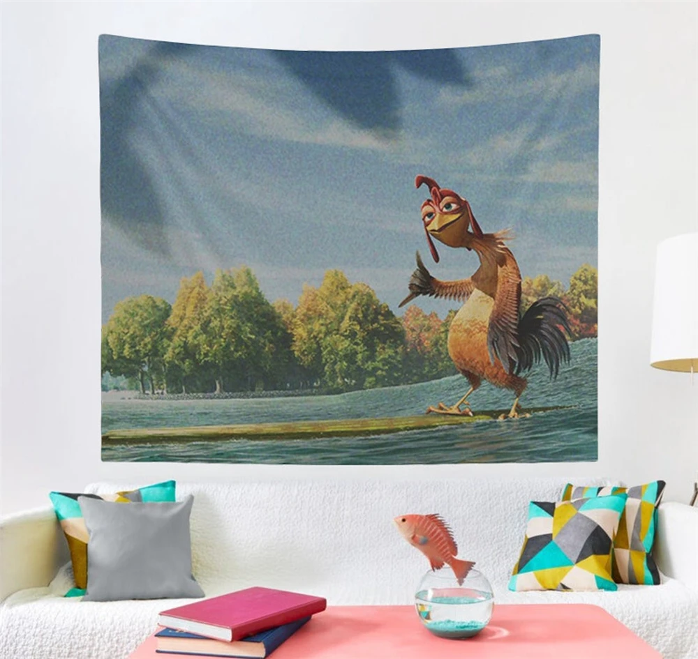

Chicken Joe Tapestry Funny Surf's Up 2 Wall Hanging Tapestry for Living Room Bedroom Dorm Decor Gift Idea