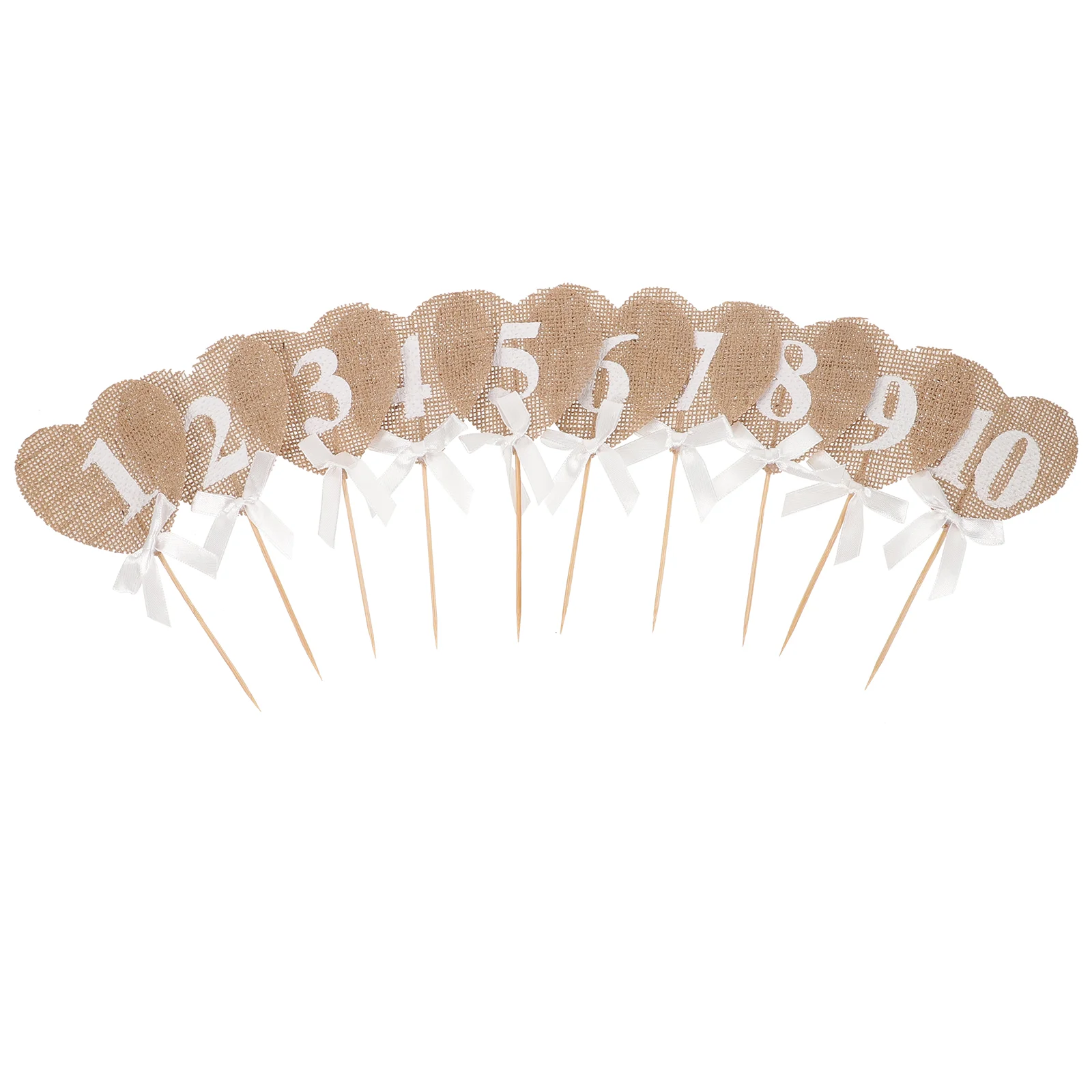 Номера стола в форме сердца деревенские джутовые гессианские баннеры из