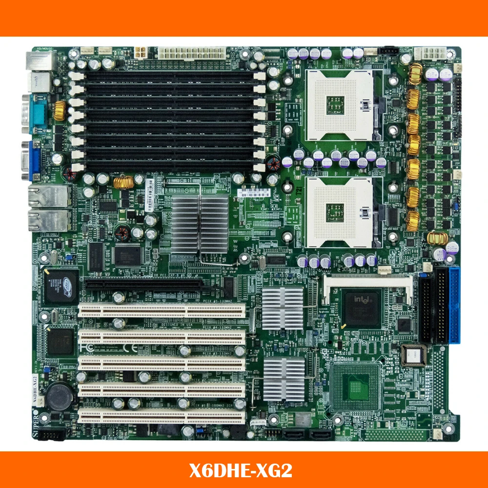 Материнская плата для SuperMicro X6DHE-XG2 E7520 DDR2 2 * SATA Материнская плата полностью протестирована