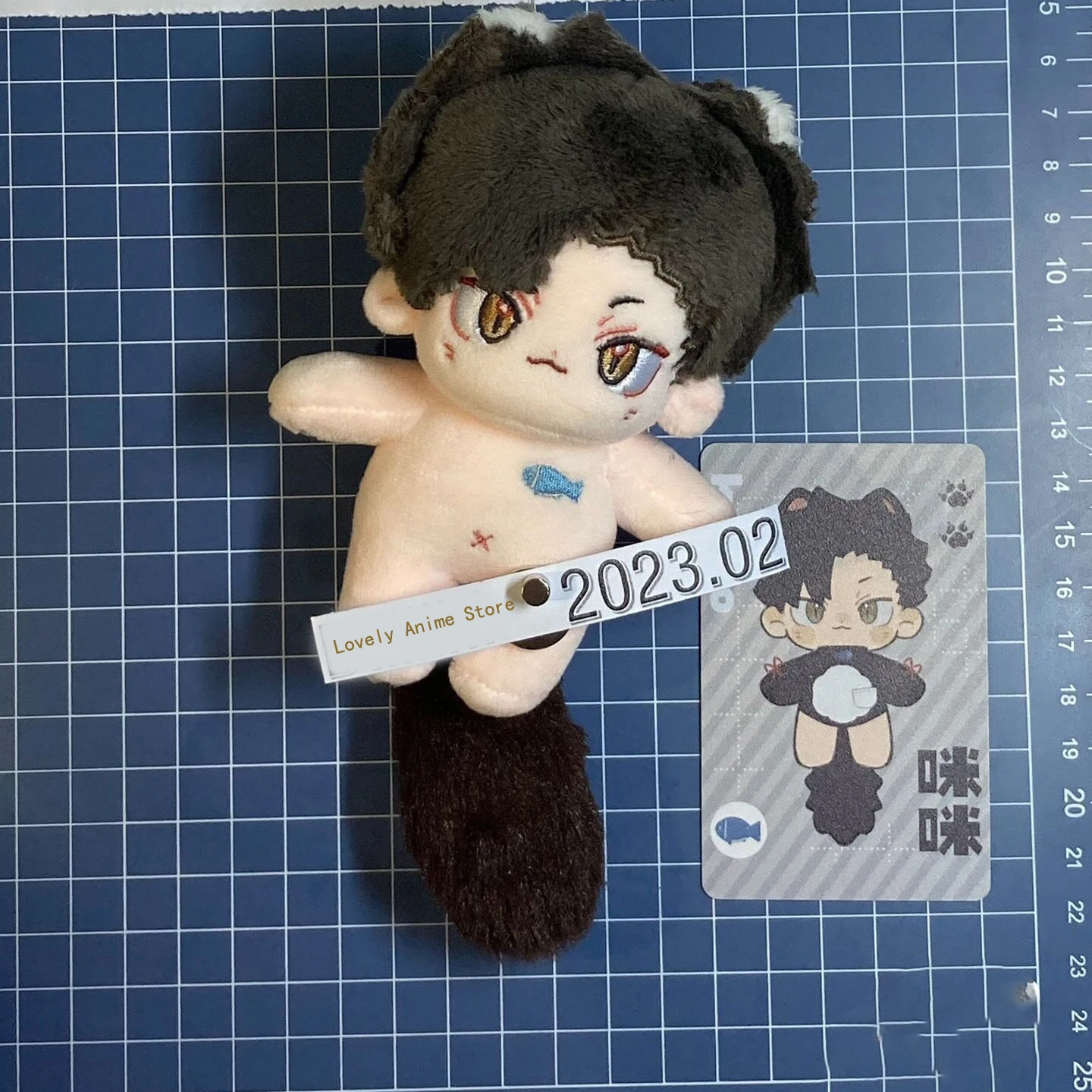 

Anime Haikyuu!! Kuroo Tetsurou 10cm Cosplay Kawaii Beast Ears Tail Plush Doll Body DIY Dress Up s Pillow Fans Xmas Gift