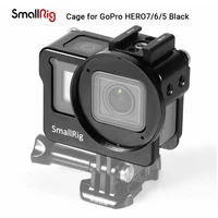 smallrig camera cage for gopro hero765 black aluminum video cage with 52mm filter mount and mic adapter holder cvg2320