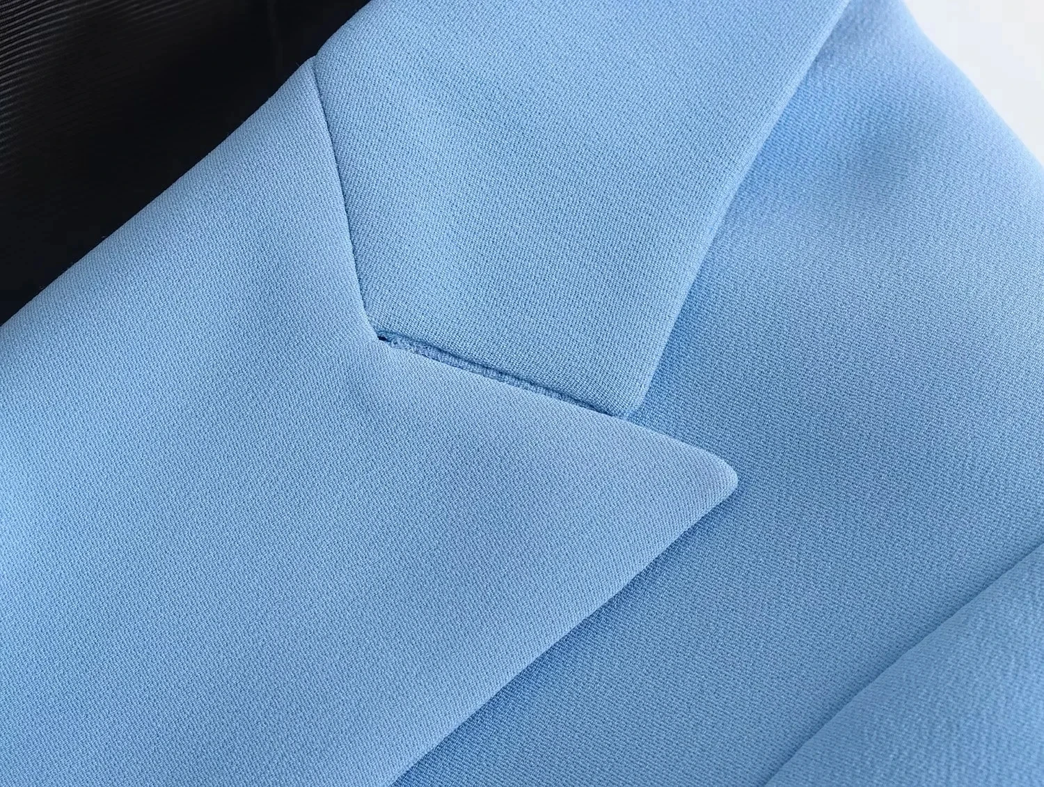 Dave&Di England Style Office Lady Fashion Jacket Tops Blue Color Casual Blazers Women